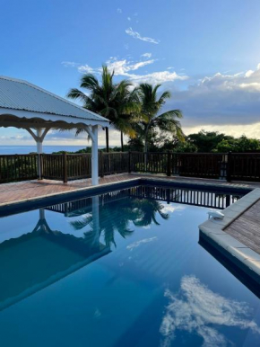 Villa de 4 chambres avec vue sur la mer piscine privee et jardin clos a Le Moule a 1 km de la plage, Le Moule